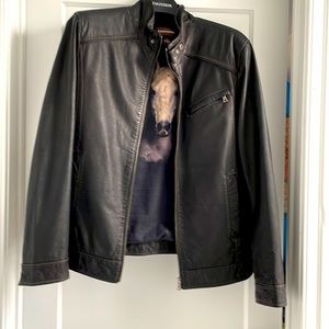 Men’s Danier black leather jacket brand new condition